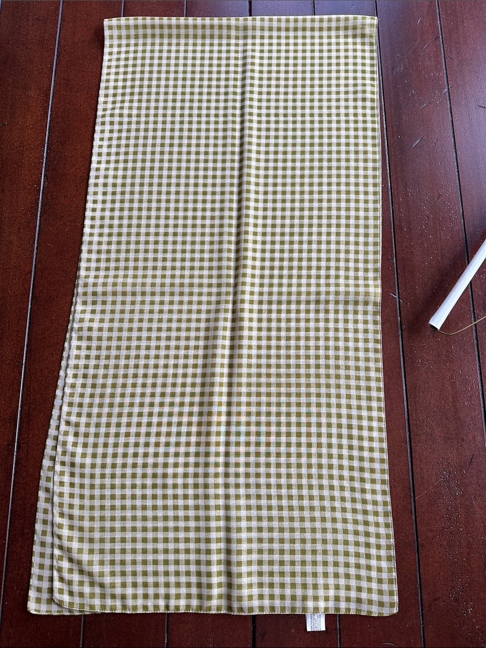 il mondo di angelo Scarf— Olive Check Pattern
